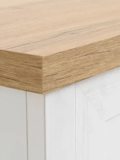 MARKSKELMeuble TV MARKSKEL 2 portes coloris blanc/chêne naturel