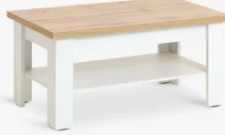 MARKSKELTable basse MARKSKEL 60x110 blanc/coloris chêne naturel