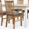 MARSKEL + HAGEMARKSKEL L150/193 table blanc/chêne + 4 HAGE chaises g./ch.