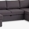 MARSLEVCanapé d'angle convertible MARSLEV gris foncé