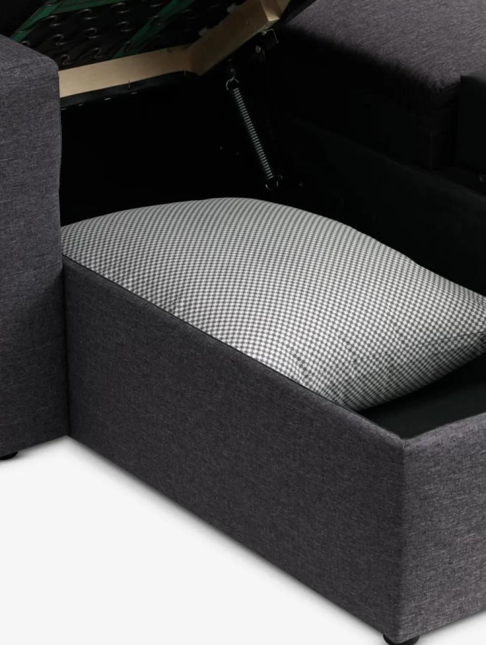 MARSLEVCanapé d'angle convertible MARSLEV gris foncé