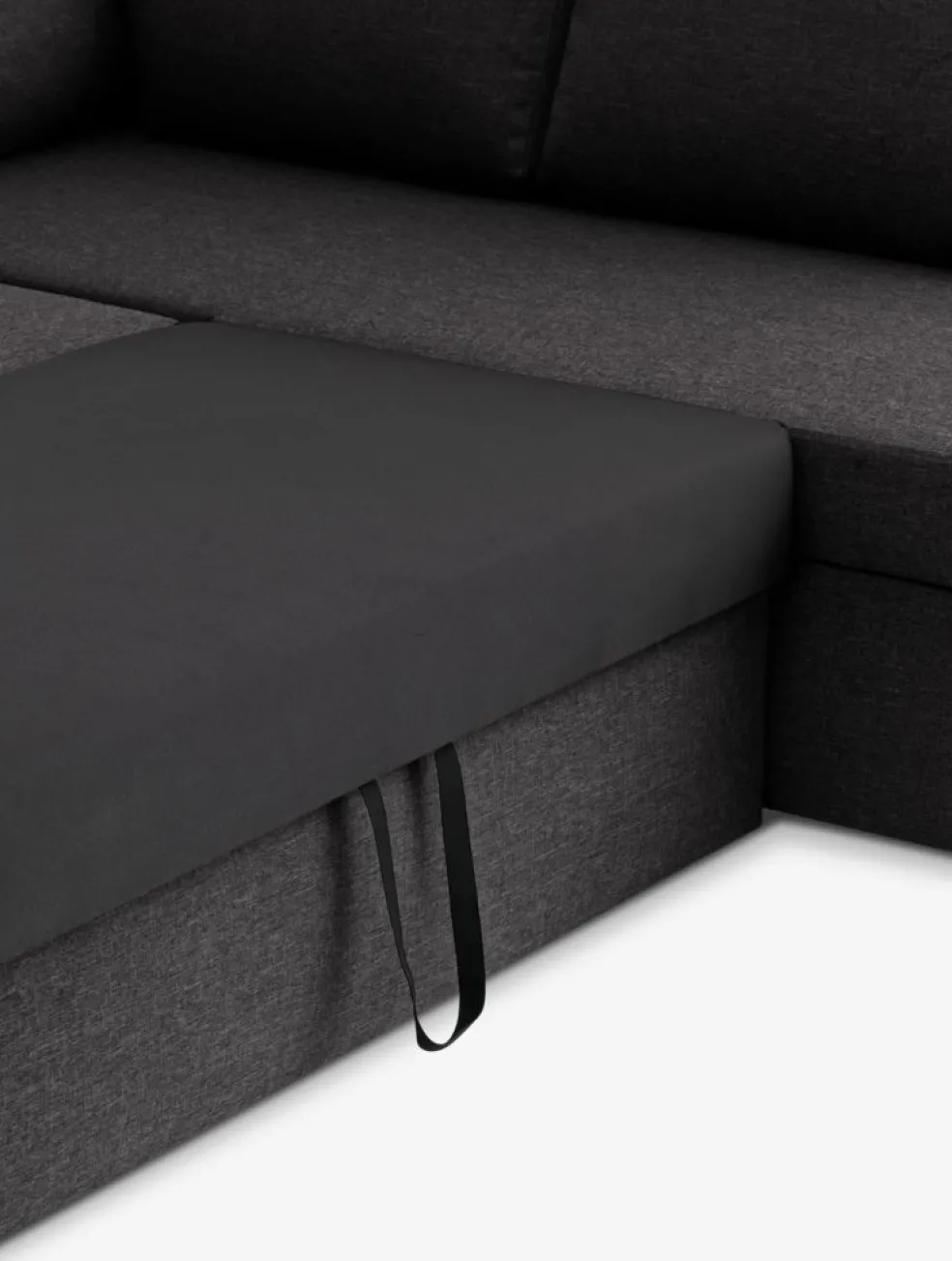 MARSLEVCanapé d'angle convertible MARSLEV gris foncé