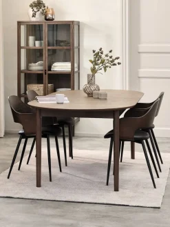 MARSTRAND + HVIDOVREMARSTRAND L200/280 table chêne f. + 4 HVIDOVRE chaises ch. f