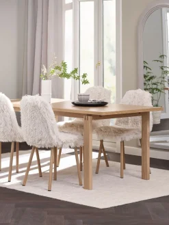 MEJLSKOV + JONSTRUPMEJLSKOV L180 table ch. + 4 JONSTRUP chaises teddy blanc ca.