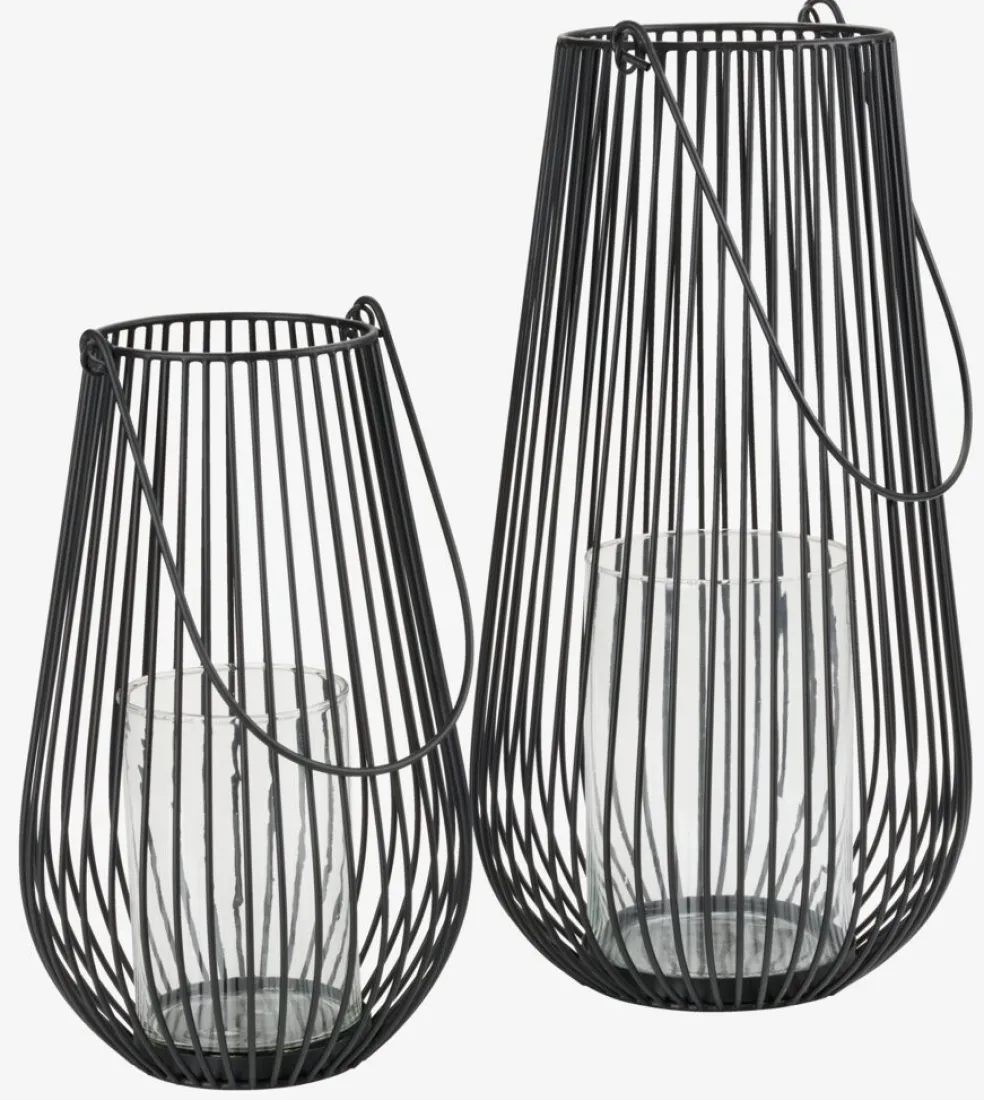 MELIASLanterne MELIAS Ø21xH34cm noir