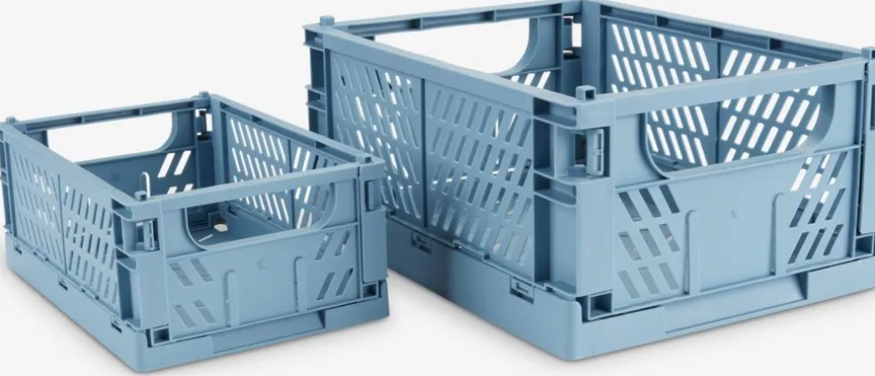 MILASPanier MILAS l25xL34xH15cm pliable bleu