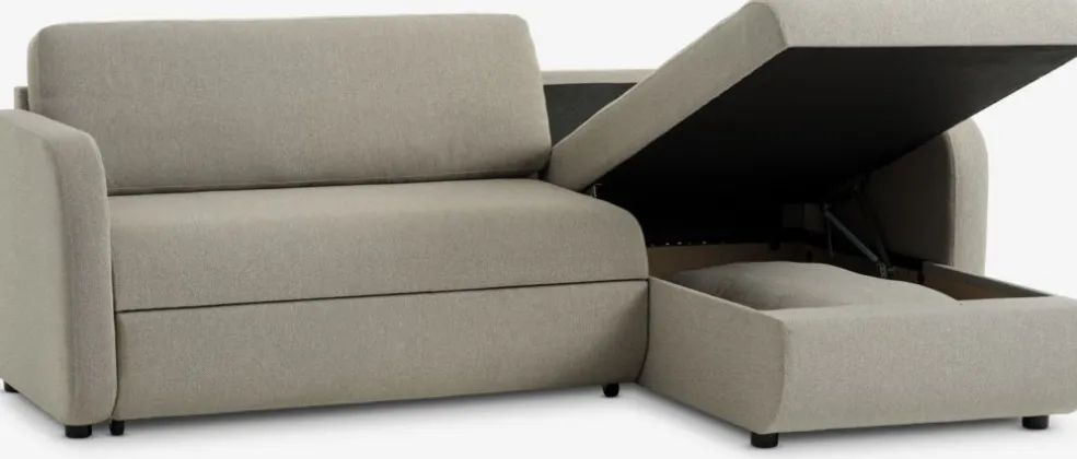 MOMMARKCanapé convertible méridienne MOMMARK tissu beige