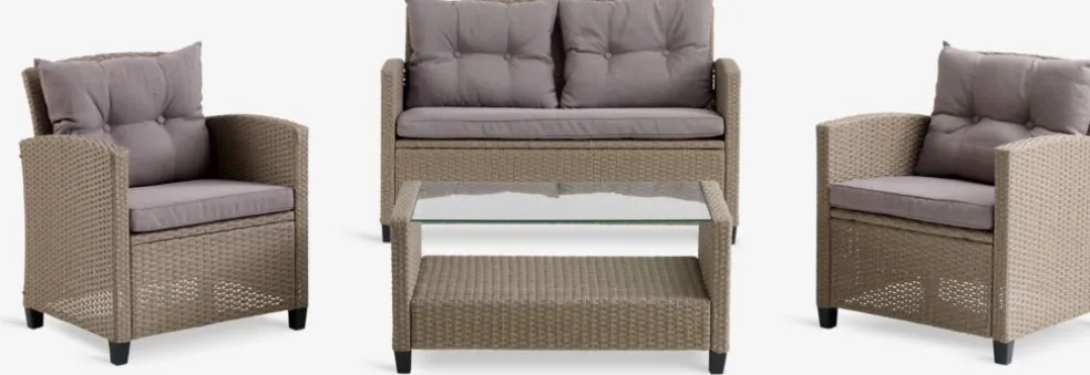 MORAEnsemble lounge MORA 4 personnes naturel
