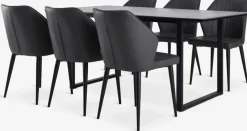 MOSELUND + LUNDERSKOVMOSELUND L180 table céramique + 4 LUNDERSKOV chaises noir