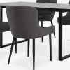 MOSELUND + PEBRINGEMOSELUND L180 table céramique + 4 PEBRINGE chaises gris/noir