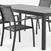MOSS + STRANDBYMOSS L214/315 table + 4 STRANDBY chaises gris