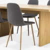MUNKEBY + JONSTRUPMUNKEBY L180 table colo. chêne + 4 JONSTRUP chaises asphalte