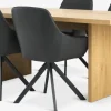 MUNKEBY + ROSTRUPMUNKEBY L180 table coloris chêne + 4 ROSTRUP chaises noir