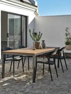 NANNESTADChaise empilable NANNESTAD gris foncé