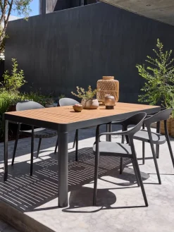 NANNESTADChaise empilable NANNESTAD gris foncé