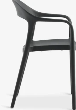 NANNESTADChaise empilable NANNESTAD gris foncé