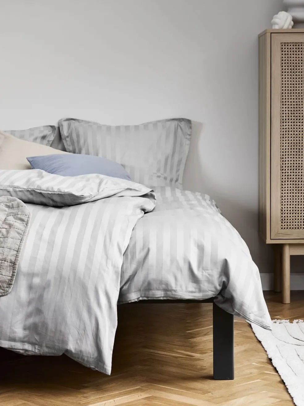NELLGoldParure de lit Satin NELL 240x220 gris clair