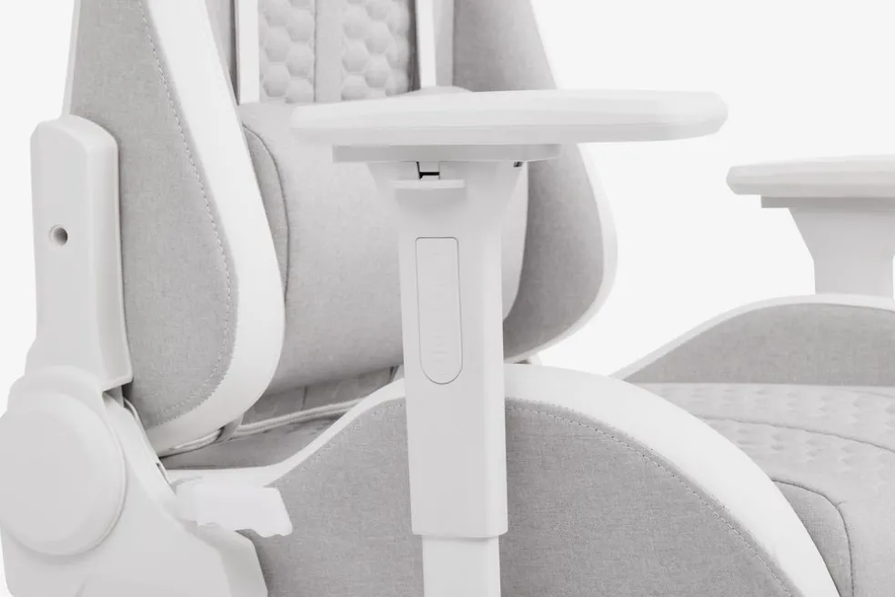 NIBEChaise gaming NIBE tissu blanc/beige