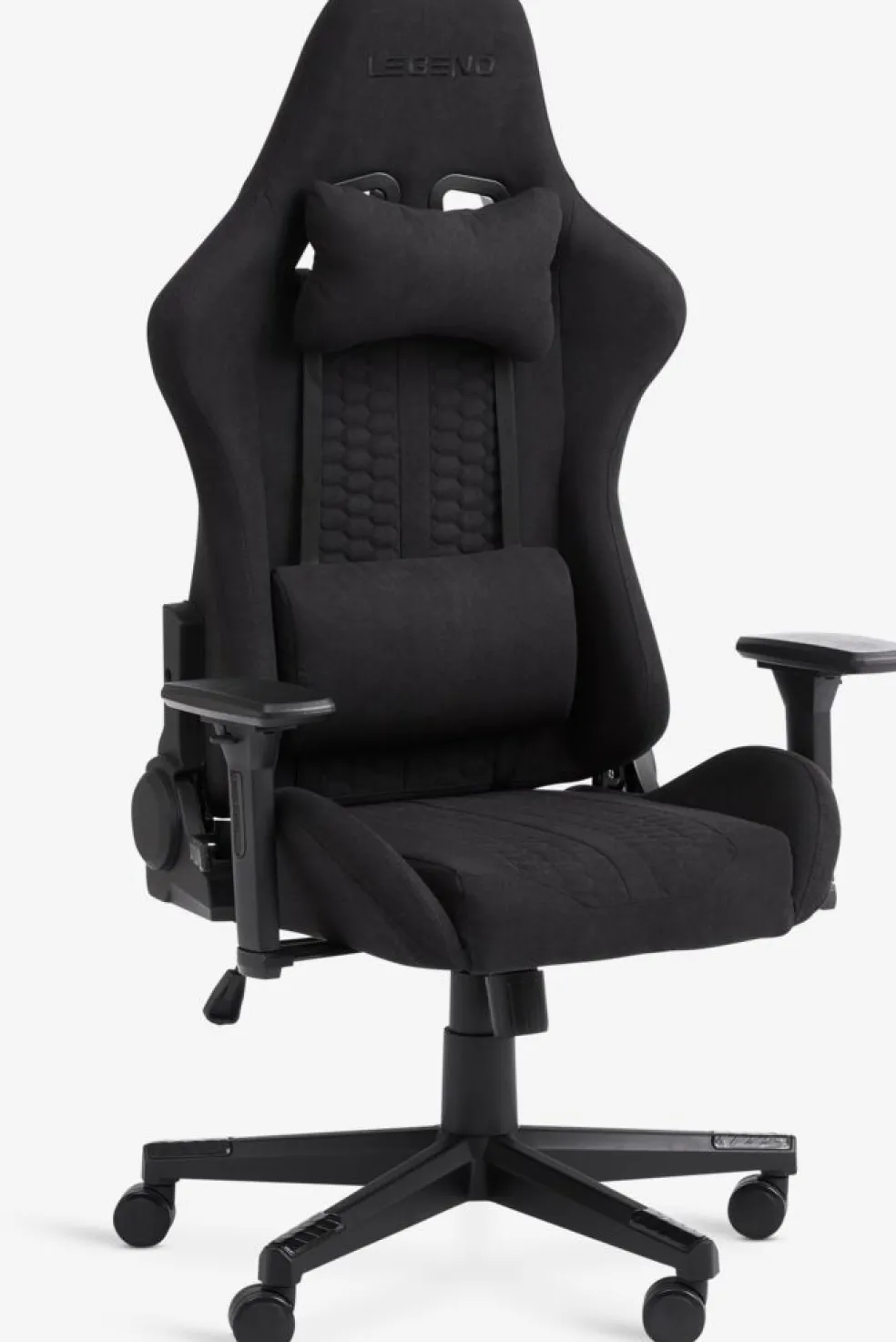 NIBEChaise gaming NIBE tissu noir/noir