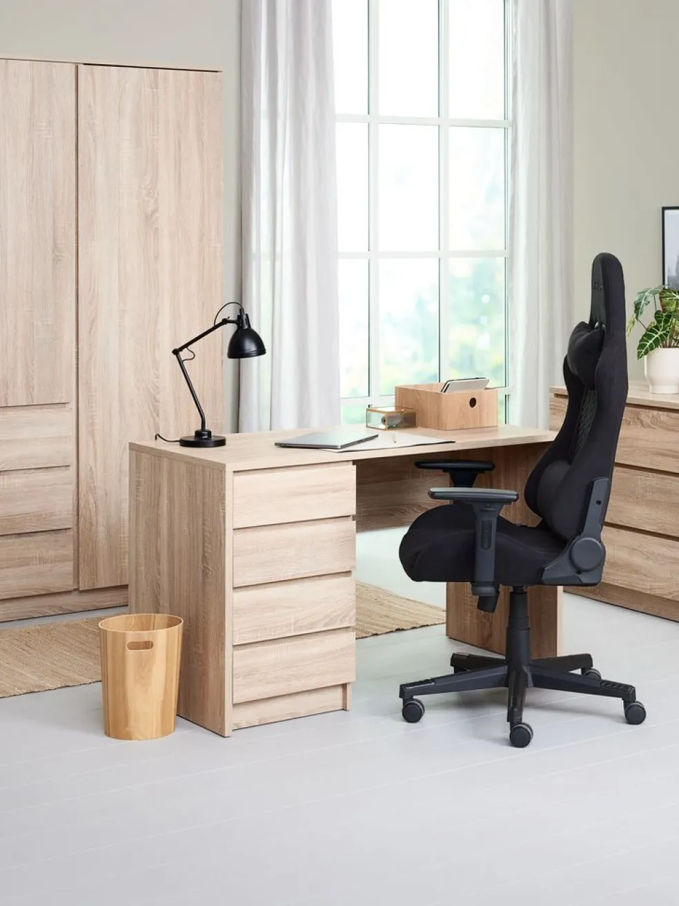 NIBEChaise gaming NIBE tissu noir/noir