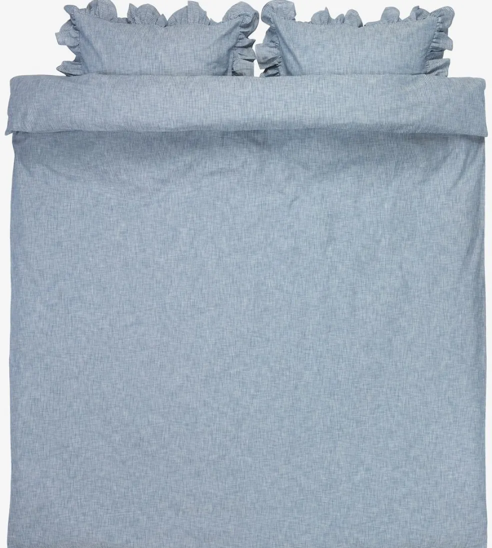 NINNAGoldParure de lit NINNA Fils teints 240x220 bleu