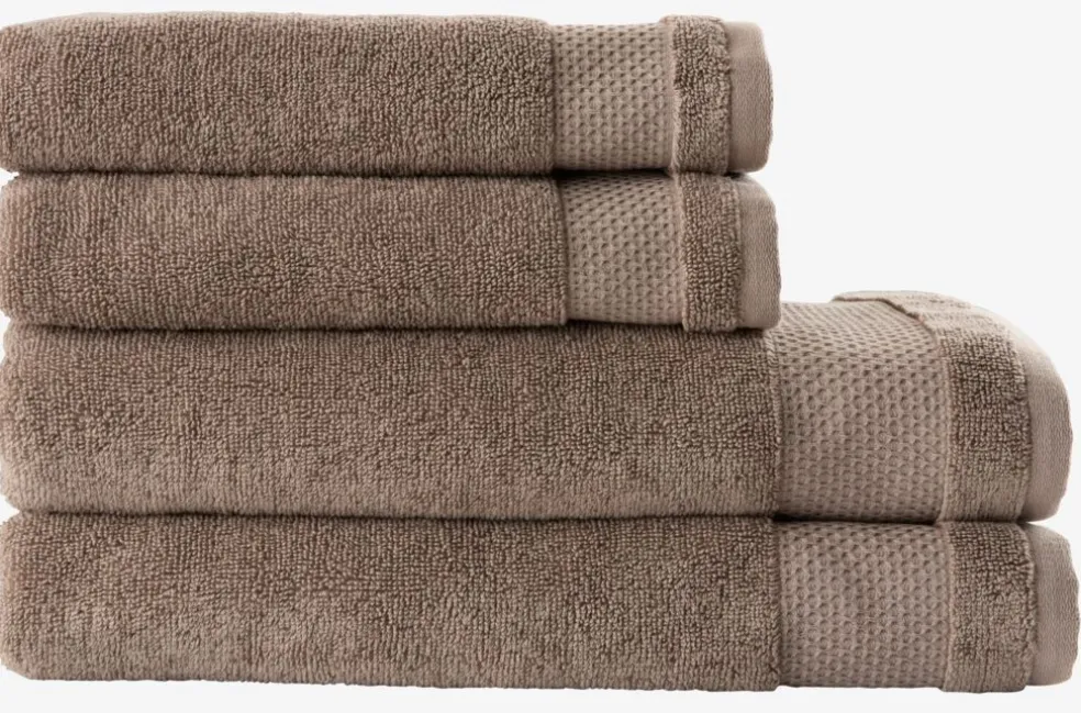 NORAGoldServiette de toilette NORA 50x100 sable foncé