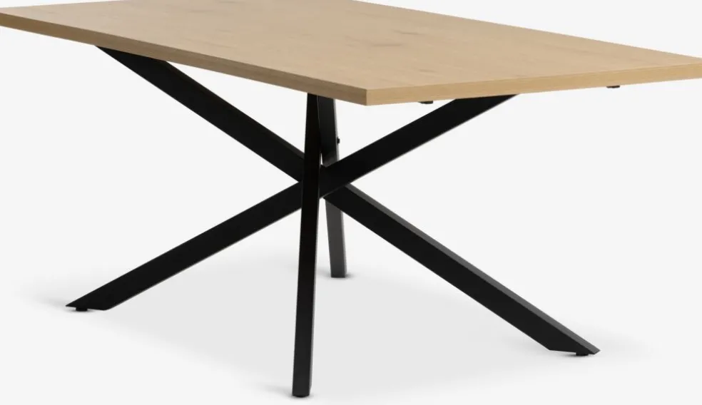 NORTOFTTable NORTOFT 95x200 coloris chêne chaud/noir