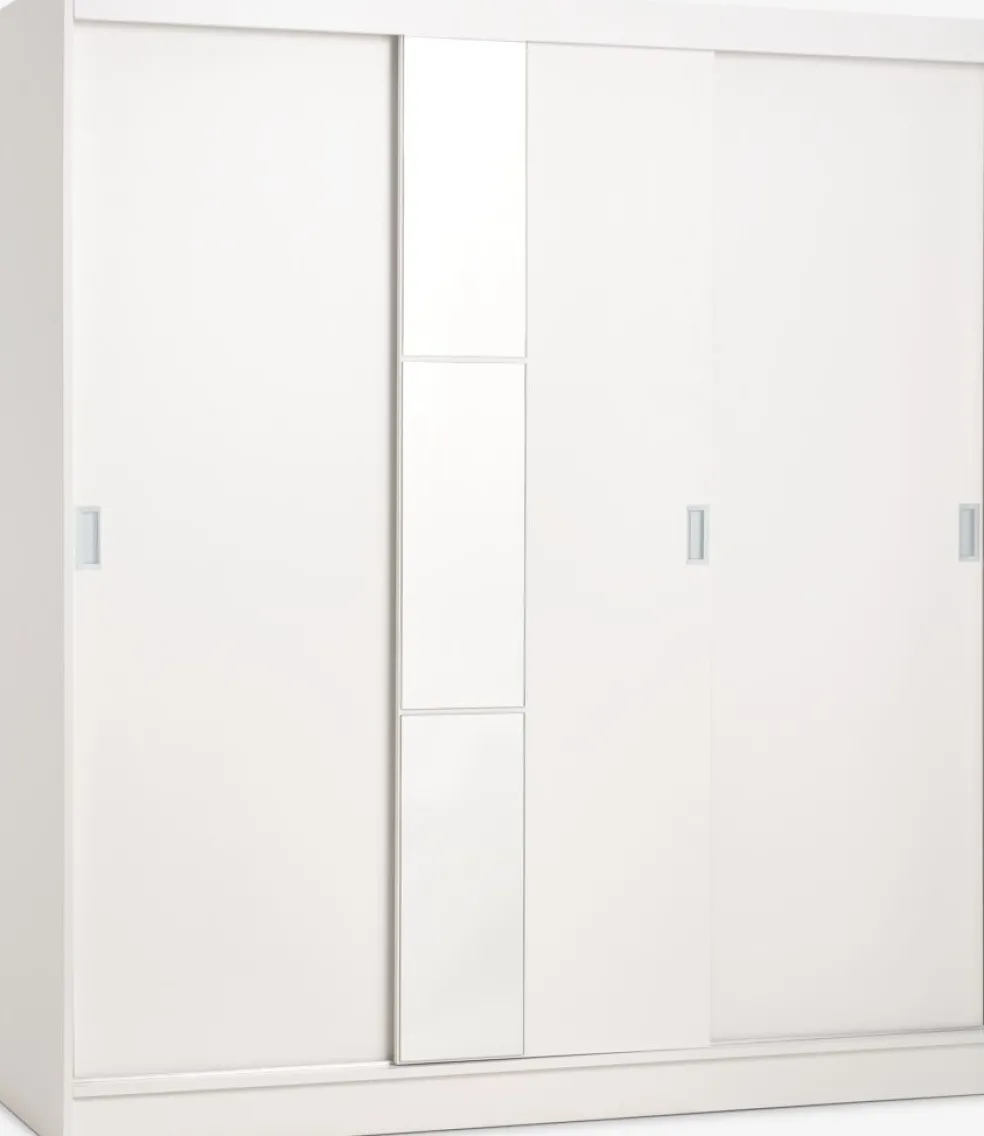 ODDERArmoire ODDER 179x201 3 portes coulissantes a/miroir blanc