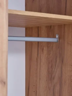 ODDERArmoire ODDER 179x201 a/miroir coloris chêne naturel