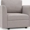 OKSBYCanapé modulable OKSBY 1pers. a/rangement tissu sable