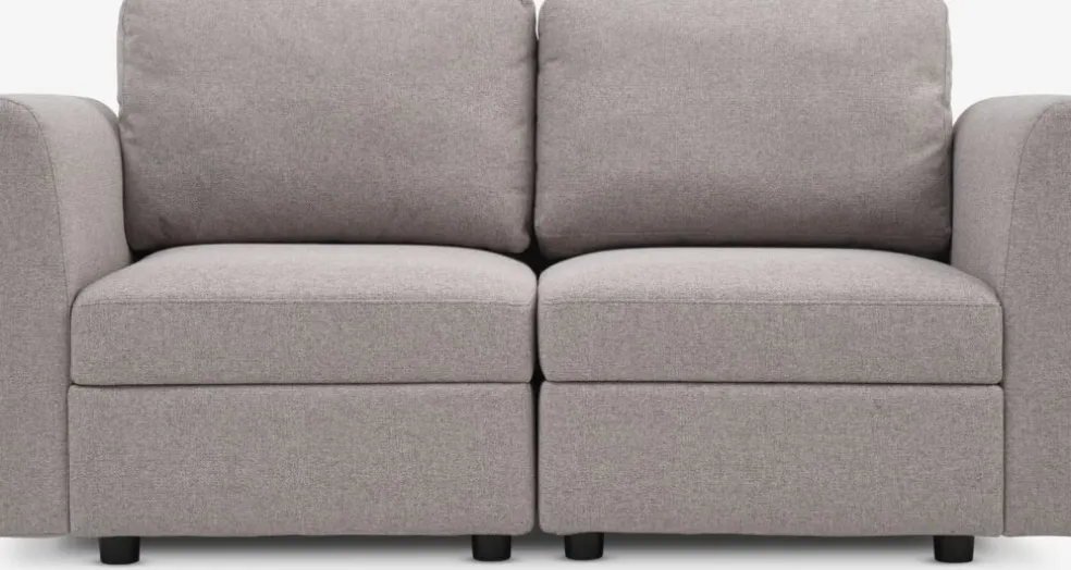 OKSBYCanapé modulable OKSBY 2pers. a/rangement tissu sable