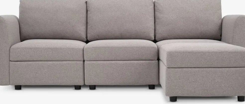 OKSBYCanapé modulable OKSBY 3pers. méridienne a/rangement sable