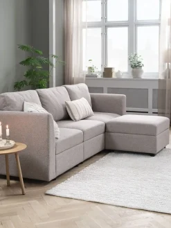 OKSBYModule canapé OKSBY central a/rangement tissu sable