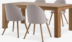 OLDE + THORUPOLDE L200 table chêne naturel + 4 THORUP chaises beige