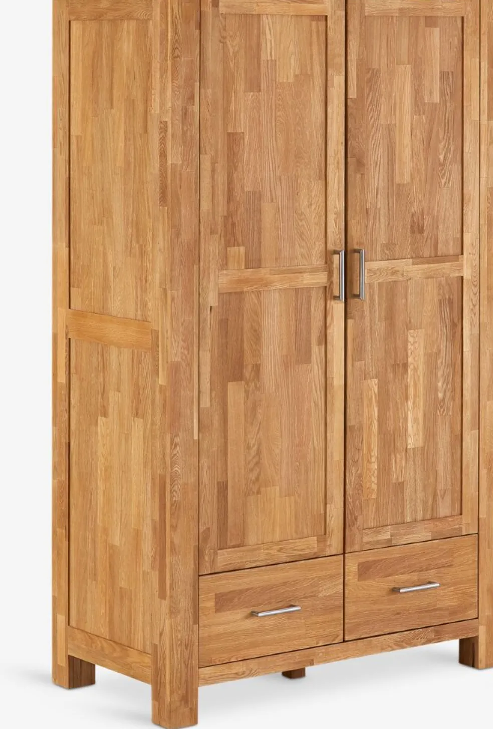OLDEArmoire OLDE 120x200 2 portes 2 tiroirs chêne naturel