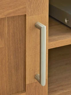 OLDEMeuble TV OLDE 200 cm 2 portes 1 étagère chêne naturel