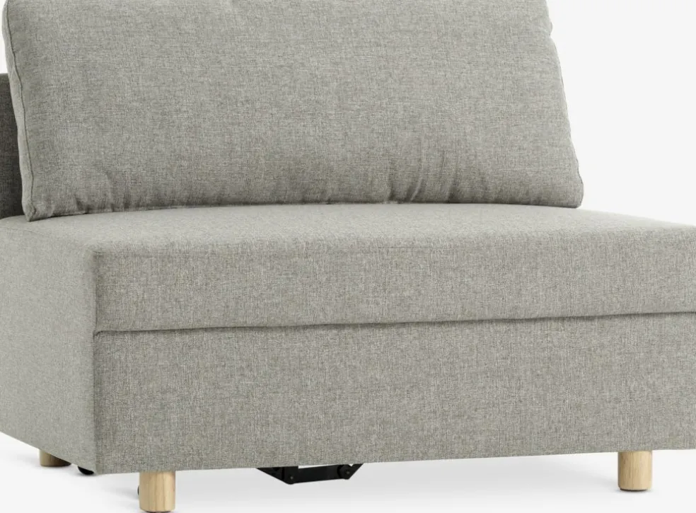 OLSTRUPCanapé convertible OLSTRUP 1,5 places tissu gris