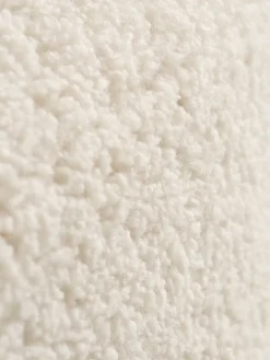 OREBOPouf OREBO 84x45 tissu teddy blanc cassé