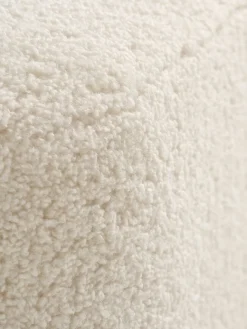 OREBOPouf OREBO 84x45 tissu teddy blanc cassé