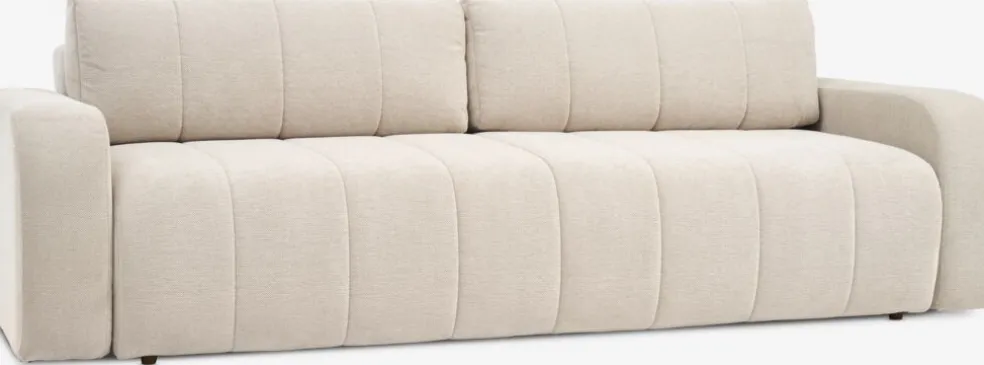 ORMSLEVCanapé convertible ORMSLEV 3 personnes tissu beige