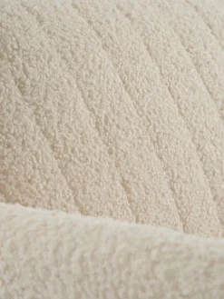 PARADISCanapé convertible PARADIS tissu teddy blanc cassé/colo. ch.