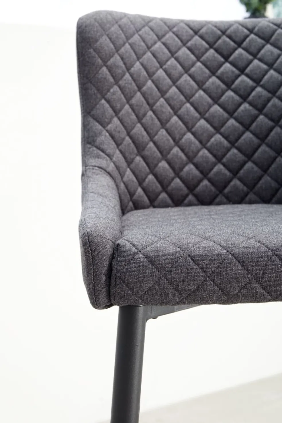 PEBRINGEChaise de bar PEBRINGE avec dossier tissu gris/noir