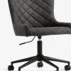 PEBRINGEChaise de bureau PEBRINGE tissu gris foncé/noir
