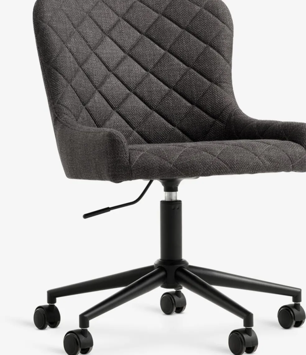 PEBRINGEChaise de bureau PEBRINGE tissu gris foncé/noir