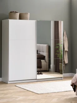 RABERGArmoire RABERG 200x200 a/miroir blanc