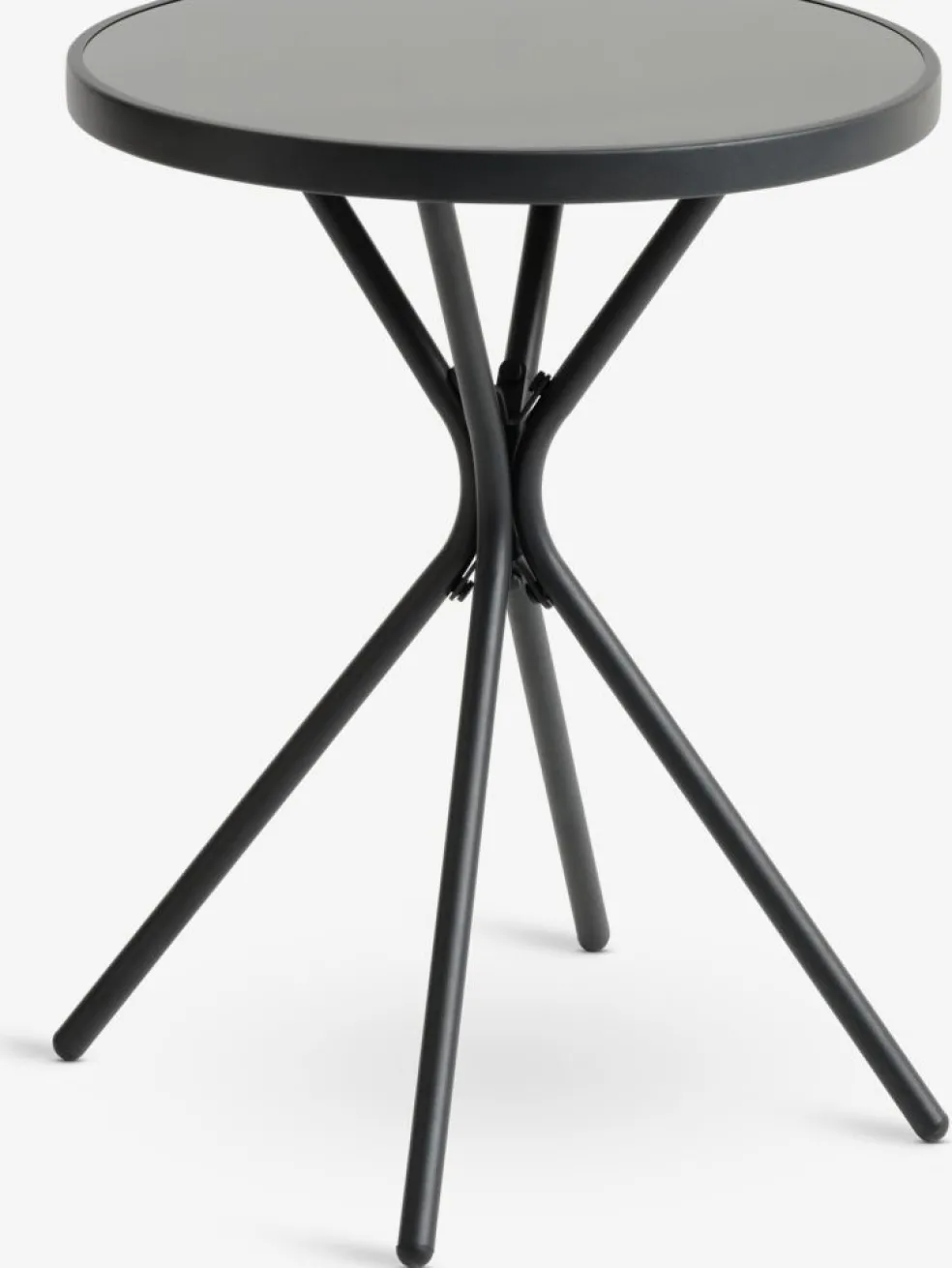 RADSTRUP + GRENAARADSTRUP Ø60 table noir + 2 GRENAA chaises gris