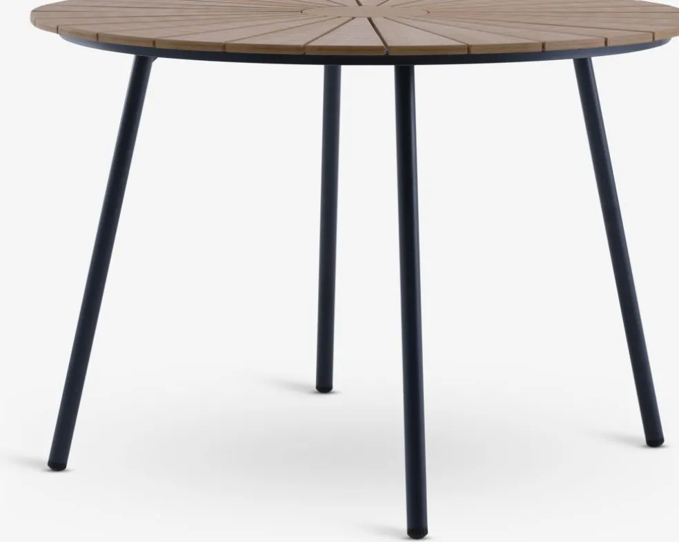 RANGSTRUP + BREDSTENRANGSTRUP Ø110 table naturel/noir + 4 BREDSTEN chaises noir