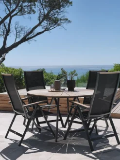 RANGSTRUP + BREDSTENRANGSTRUP Ø130 table naturel/noir + 4 BREDSTEN chaises noir
