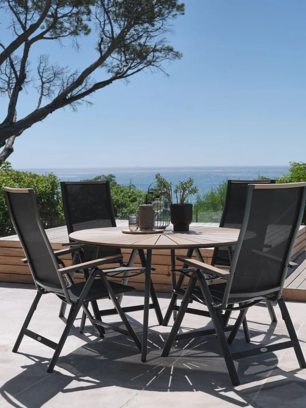 RANGSTRUP + BREDSTENRANGSTRUP Ø130 table naturel/noir + 4 BREDSTEN chaises noir