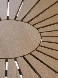 RANGSTRUP + GAMMELBYRANGSTRUP Ø110 table naturel + GAMMELBY chaises gris